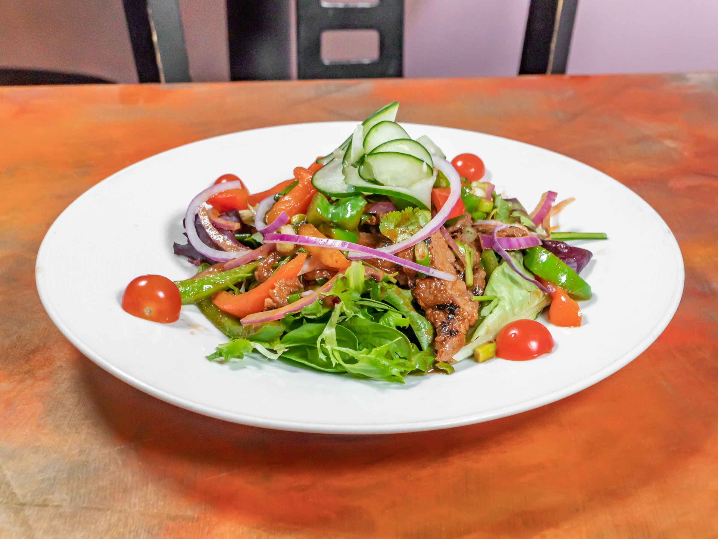 Order Classic Spicy Beef Salad food online from Asia Nine Bar and Lounge store, Washington on bringmethat.com
