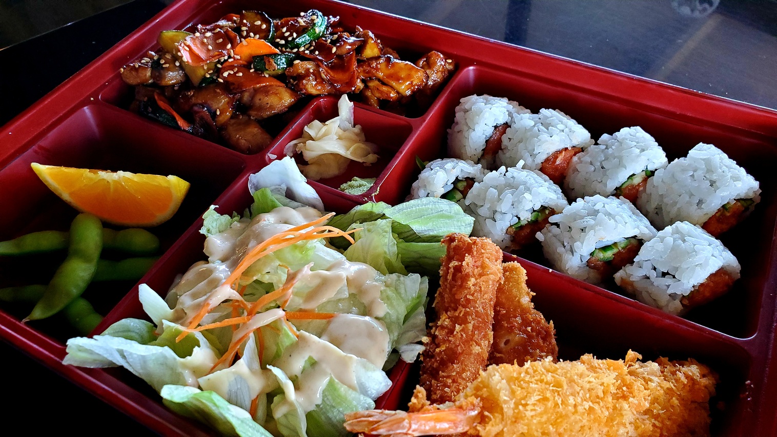 Order Spicy Chicken Bento food online from Shomi store, Stockton on bringmethat.com