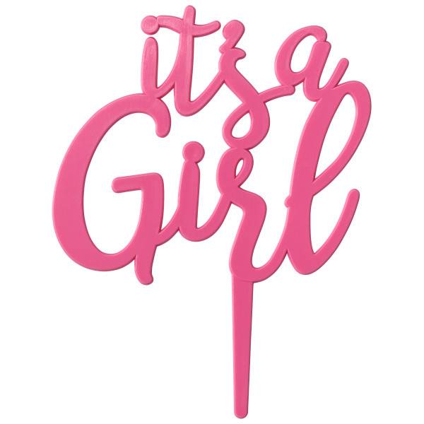 Order "It's a Girl" cake topper (nonedible) food online from La Patisserie store, Cupertino on bringmethat.com