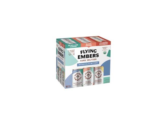 Order Flying Embers Botanicals & Bitters Variety Pack Hard Seltzer - 6x 12oz Cans food online from Shell Beach Liquor & Deli store, Pismo Beach on bringmethat.com