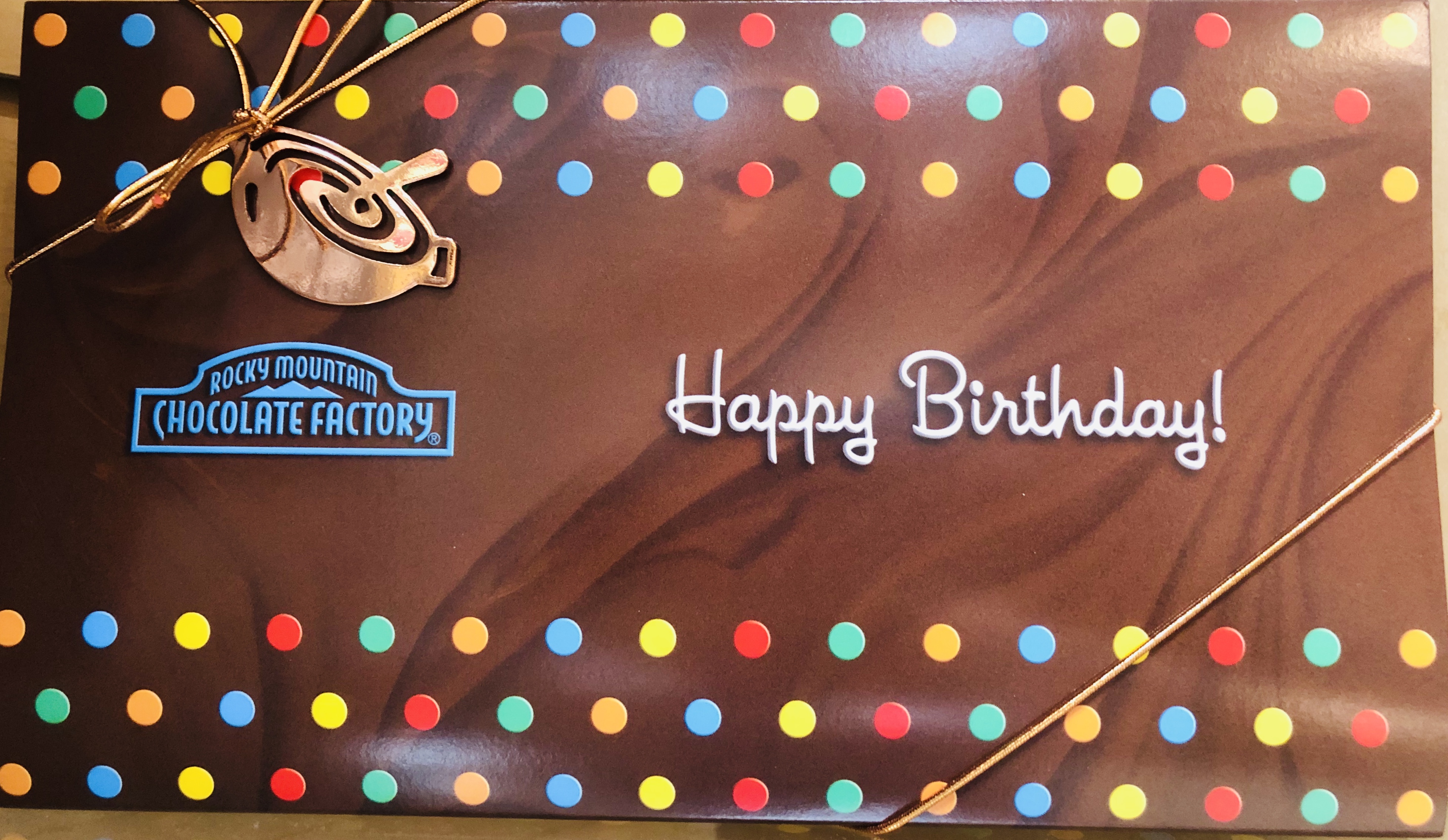 Order Assorted Chocolate Gift Box with Happy Birthday Sleeve food online from Rocky Mountain Chocolate Factory store, Brea on bringmethat.com