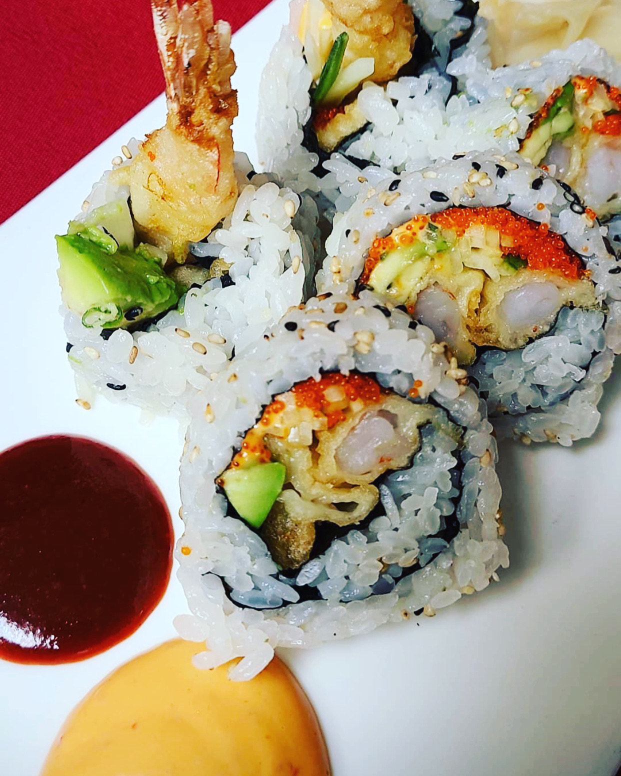Order Shrimp Tempura Roll food online from Rice And Curry store, Ambler on bringmethat.com