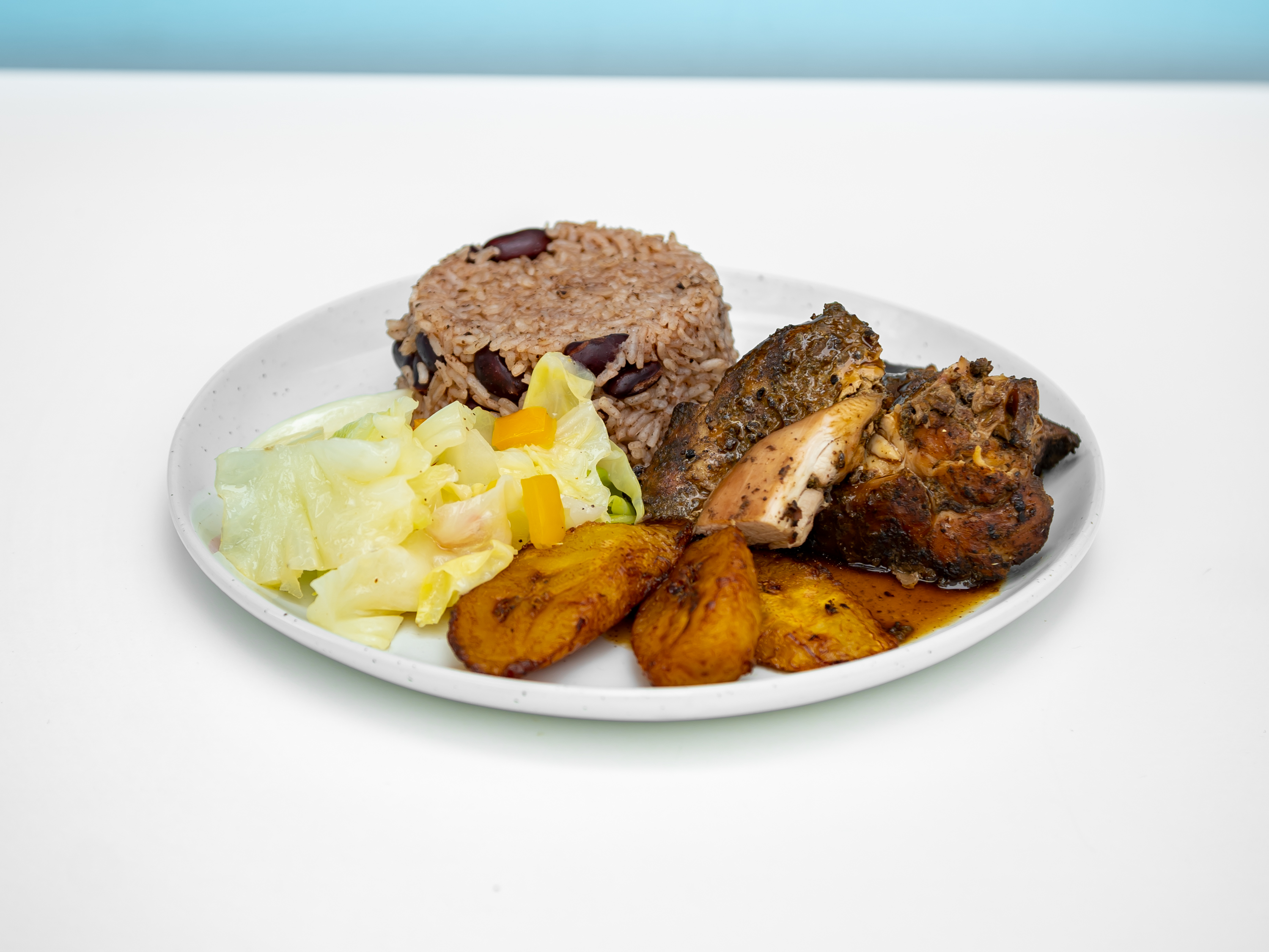 Order Large Jerk Chicken Plate  food online from ABeautifulLife Bakery Cafe store, Los Angeles on bringmethat.com