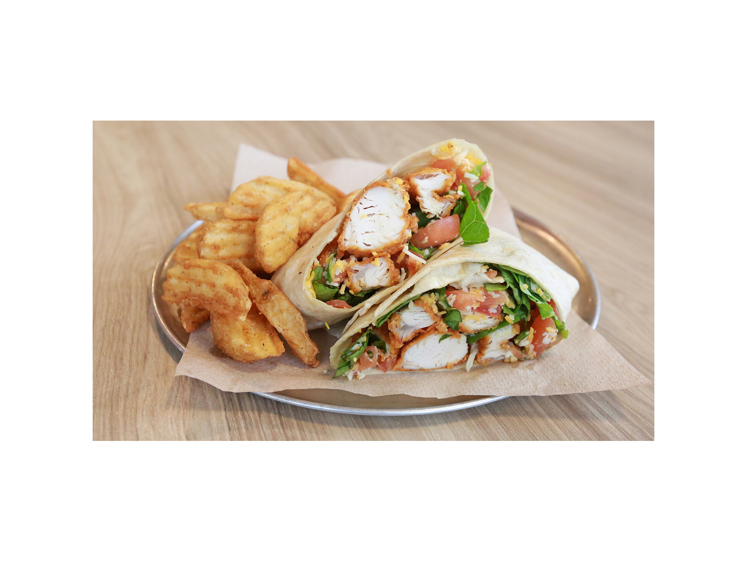 Order Buffalo Tender Wrap Basket food online from Wing Zone store, Charlotte on bringmethat.com