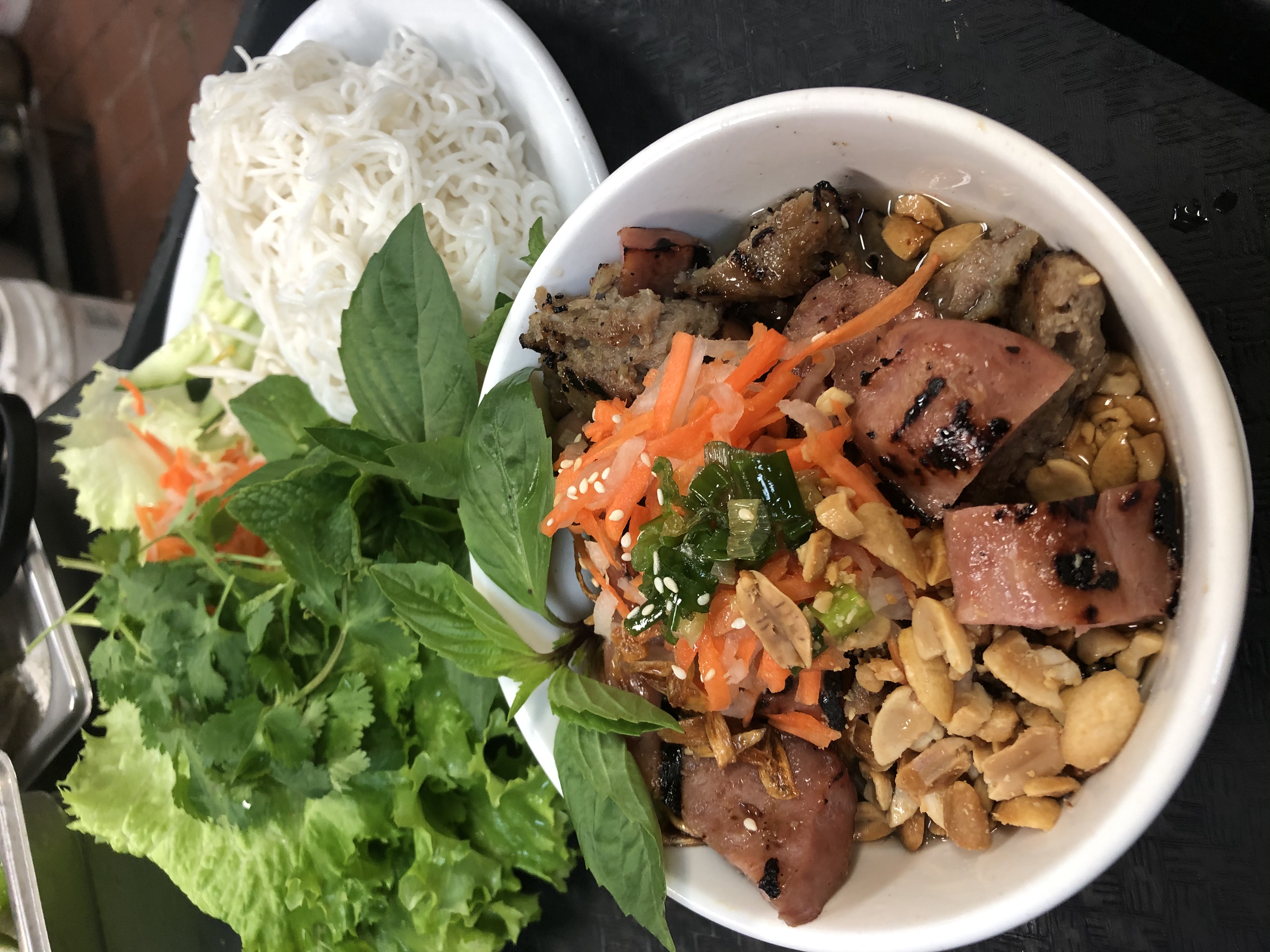 Order 35. Special Ha Noi noodle (Bún Chả Hà Nội) food online from Saigon House store, San Leandro on bringmethat.com