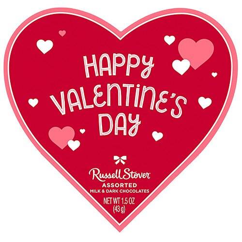 Order Russell Stover Fine Valentine Heart Chocolate - 1.5 oz food online from Walgreens store, Walkertown on bringmethat.com