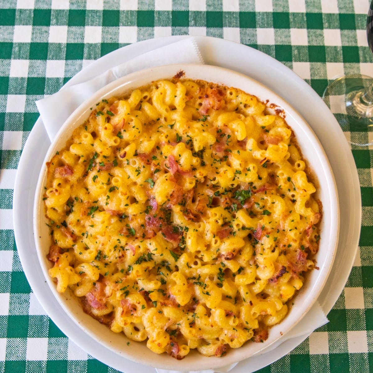 Order Pancetta Mac & Cheese - Pasta food online from Happy Italian Pizzeria store, Harahan on bringmethat.com