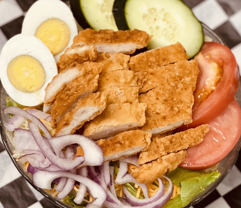 Order CHICKEN FINGER SALAD food online from Leo Coney Island store, Grand Blanc on bringmethat.com