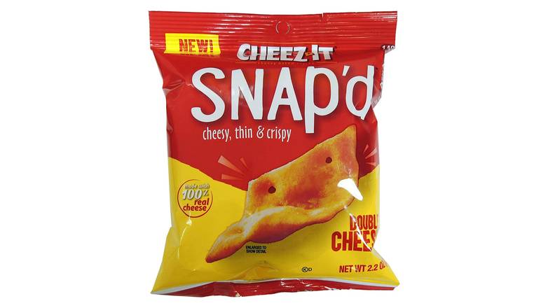 Order Cheez-It Snap'D Double Cheese Thin & Crispy Baked Snacks  2.2 oz food online from Valero Food Mart store, Murrayville on bringmethat.com