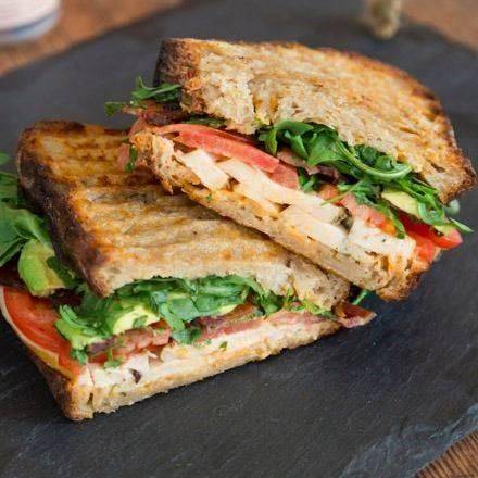 Order Grilled Chicken Club Sandwich food online from The Epicurean Trader store, San Francisco on bringmethat.com