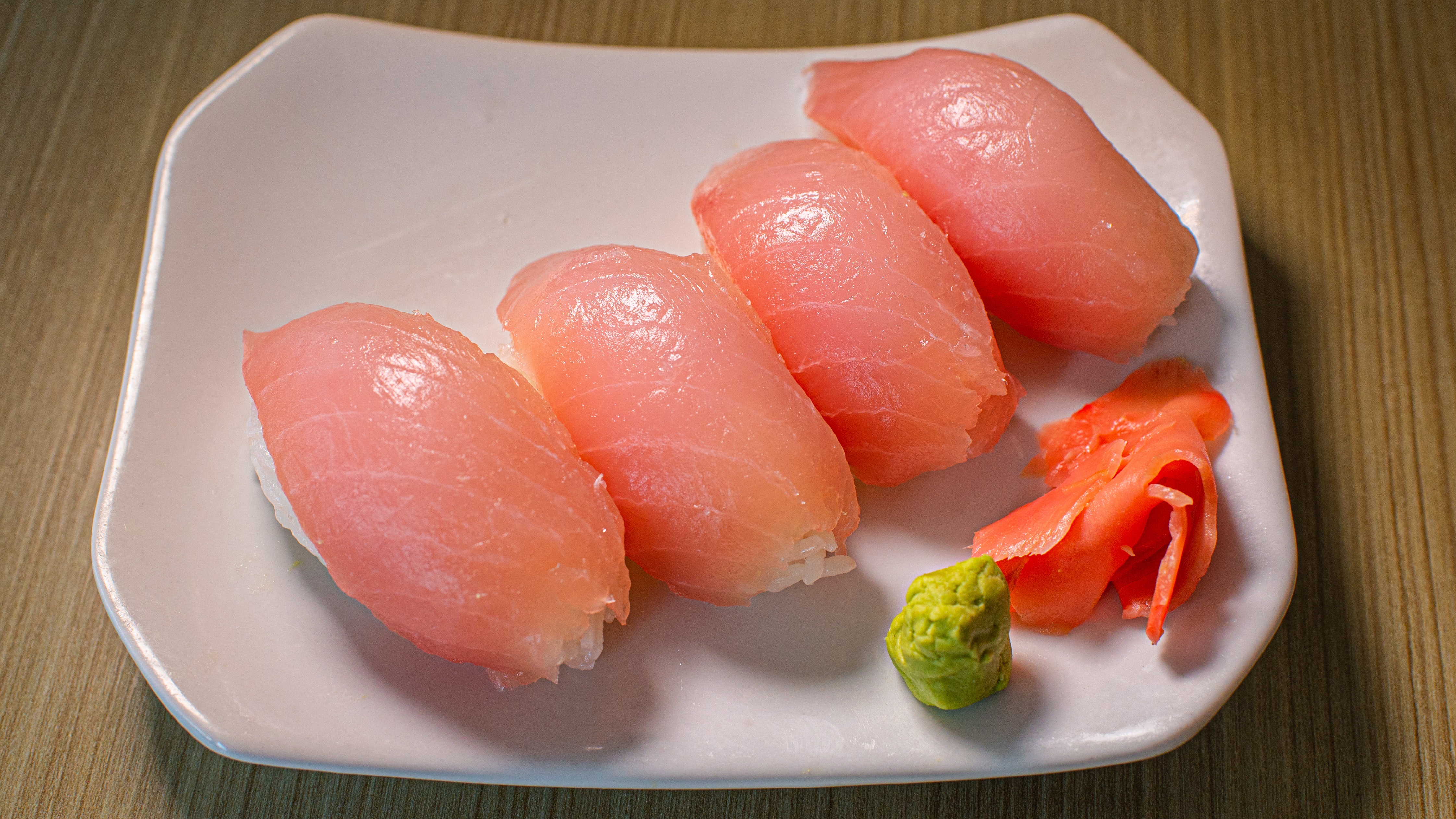 Order 1202. Albacore Nigiri Sushi food online from Yama Sushi Restaurant store, San Francisco on bringmethat.com