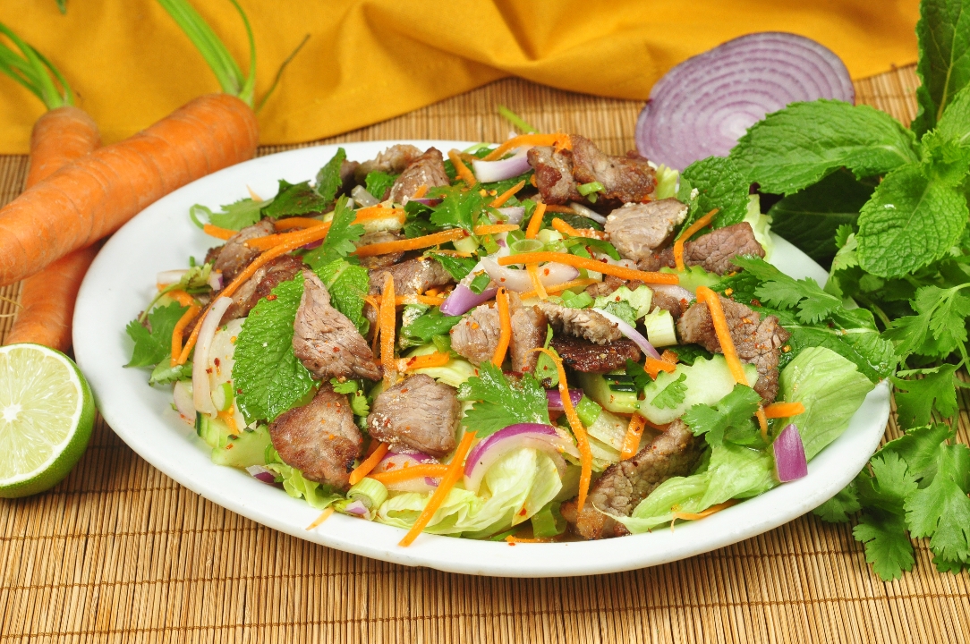 Order Spicy Beef Salad food online from Pacific Thai store, Santa Cruz on bringmethat.com