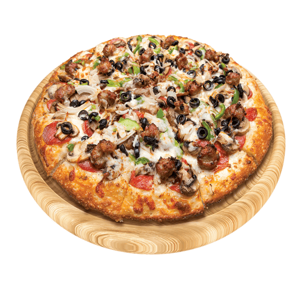 Order Supreme Pizza - Medium 12" food online from Queen Pizza & Krispy Krunchy Chicken store, Bakersfield on bringmethat.com