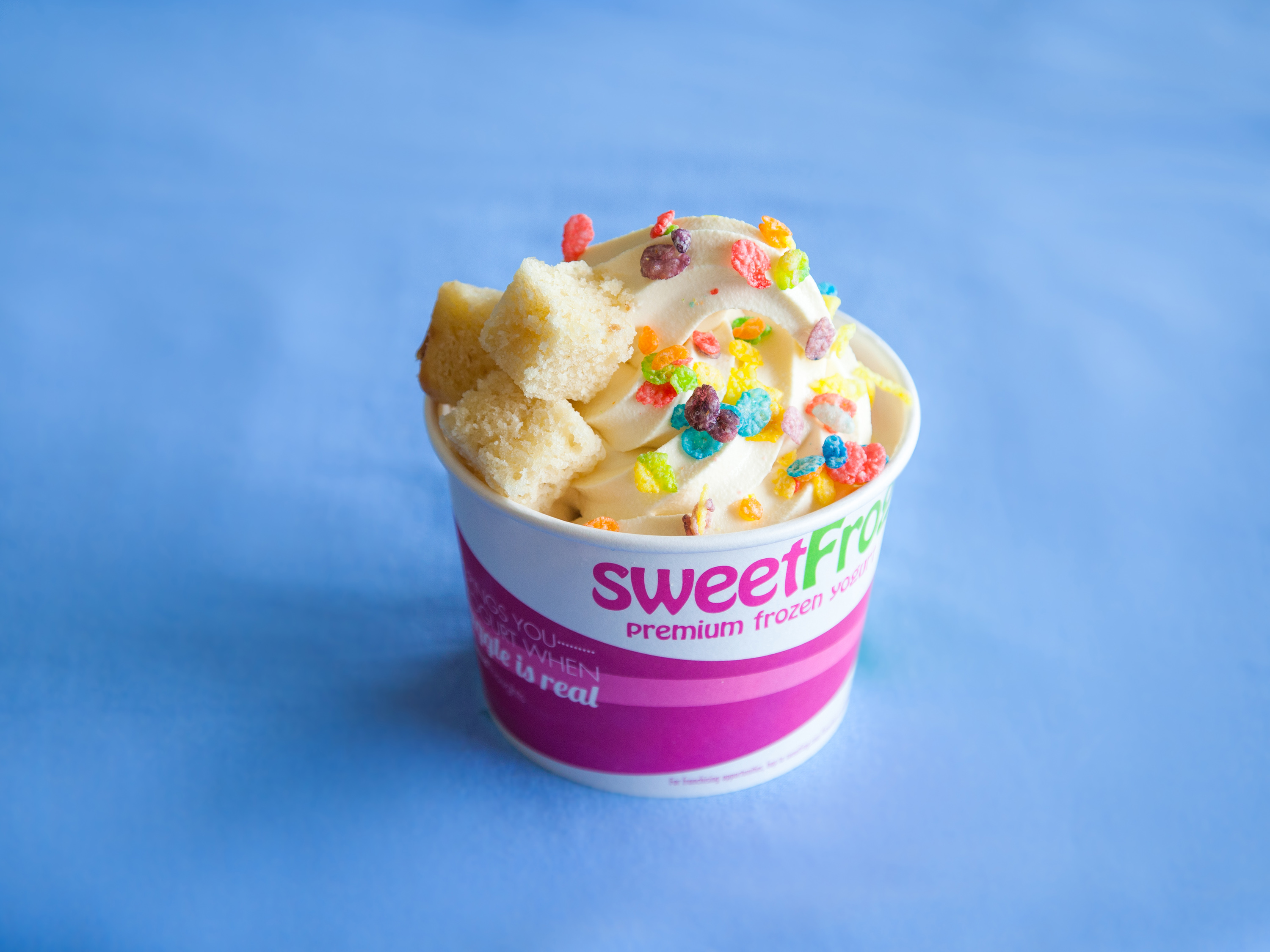 Order Low Fat Cake Batter Soft Serve food online from Sweetfrog store, Yorktown on bringmethat.com