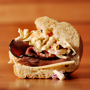 Order #16. Roast Beef, Pepper jack Cheese & Wasabi Coleslaw food online from Pane Pane Sandwiches store, Seattle on bringmethat.com