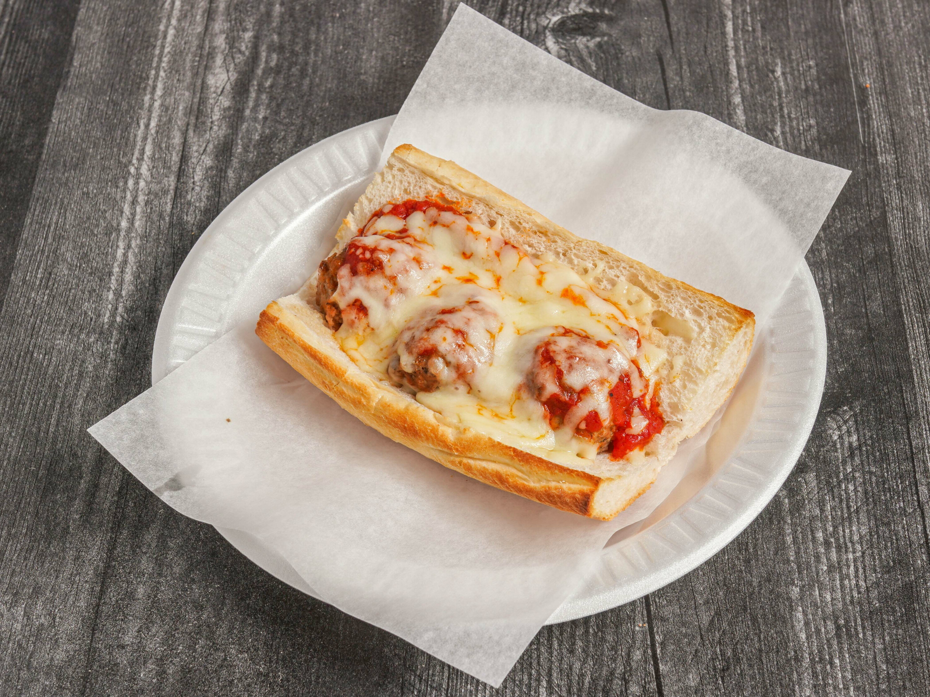 Order Meatball Sandwich food online from Jeff's Red Hots store, Chicago on bringmethat.com