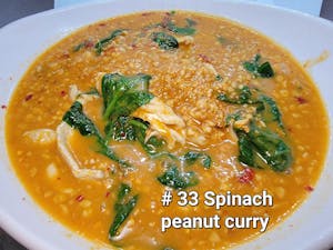 Order 33. Spinach Peanut Curry food online from Lisu's Thai Taste | Roseville store, Roseville on bringmethat.com