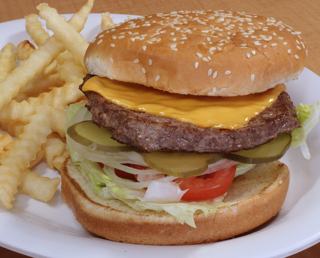 Order Hamburger food online from Eagle Restaurant store, Downers Grove on bringmethat.com