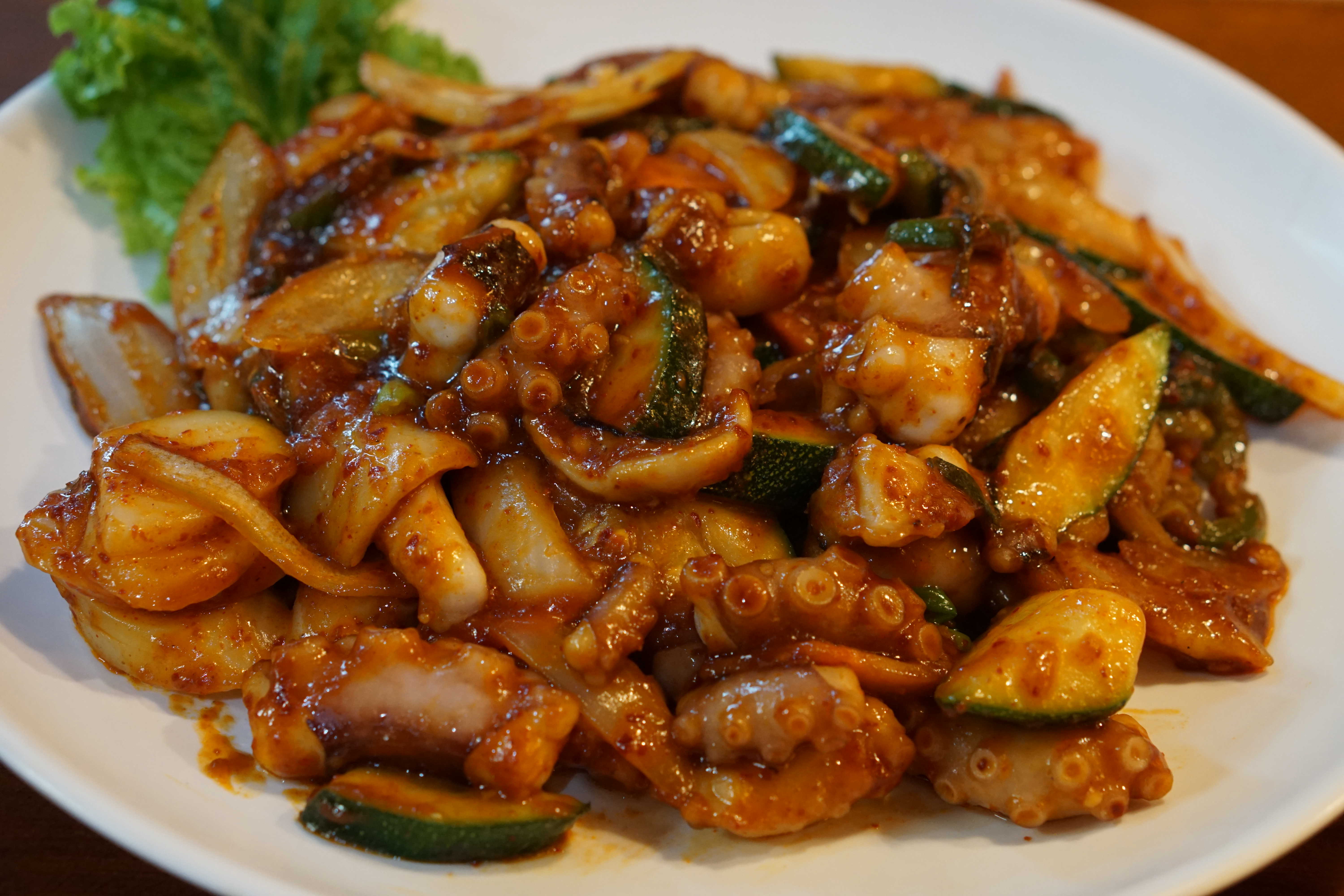 Order E13. Spicy Octopus food online from Mg Tofu House store, Los Angeles on bringmethat.com