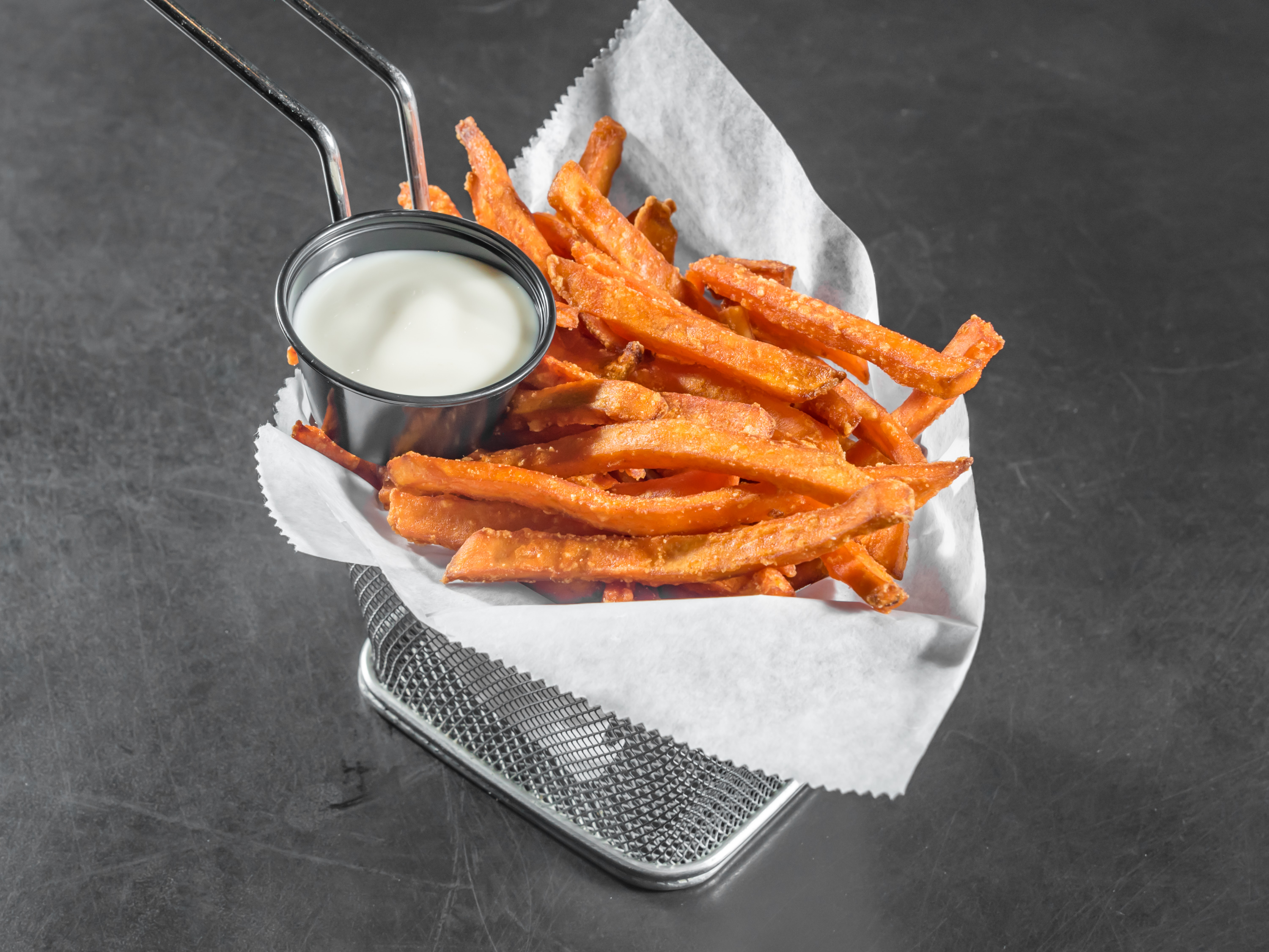 Order Sweet Potato Fries and Maple Cream food online from 5 Star Burgers store, Albuquerque on bringmethat.com