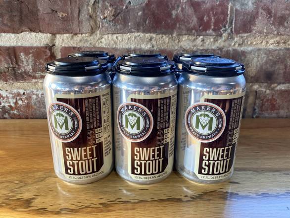 Order Sweet Stout, 6pk-12oz canned beer (5.90% ABV) food online from Makers Craft Brewery store, Norfolk on bringmethat.com