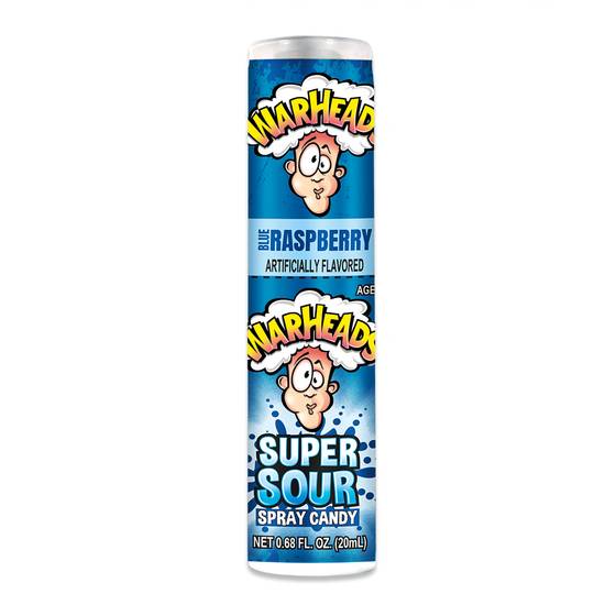 Order WarHeads Super Sour Spray Candy Blue Raspberry (0.68 oz) food online from Rite Aid store, Yamhill County on bringmethat.com