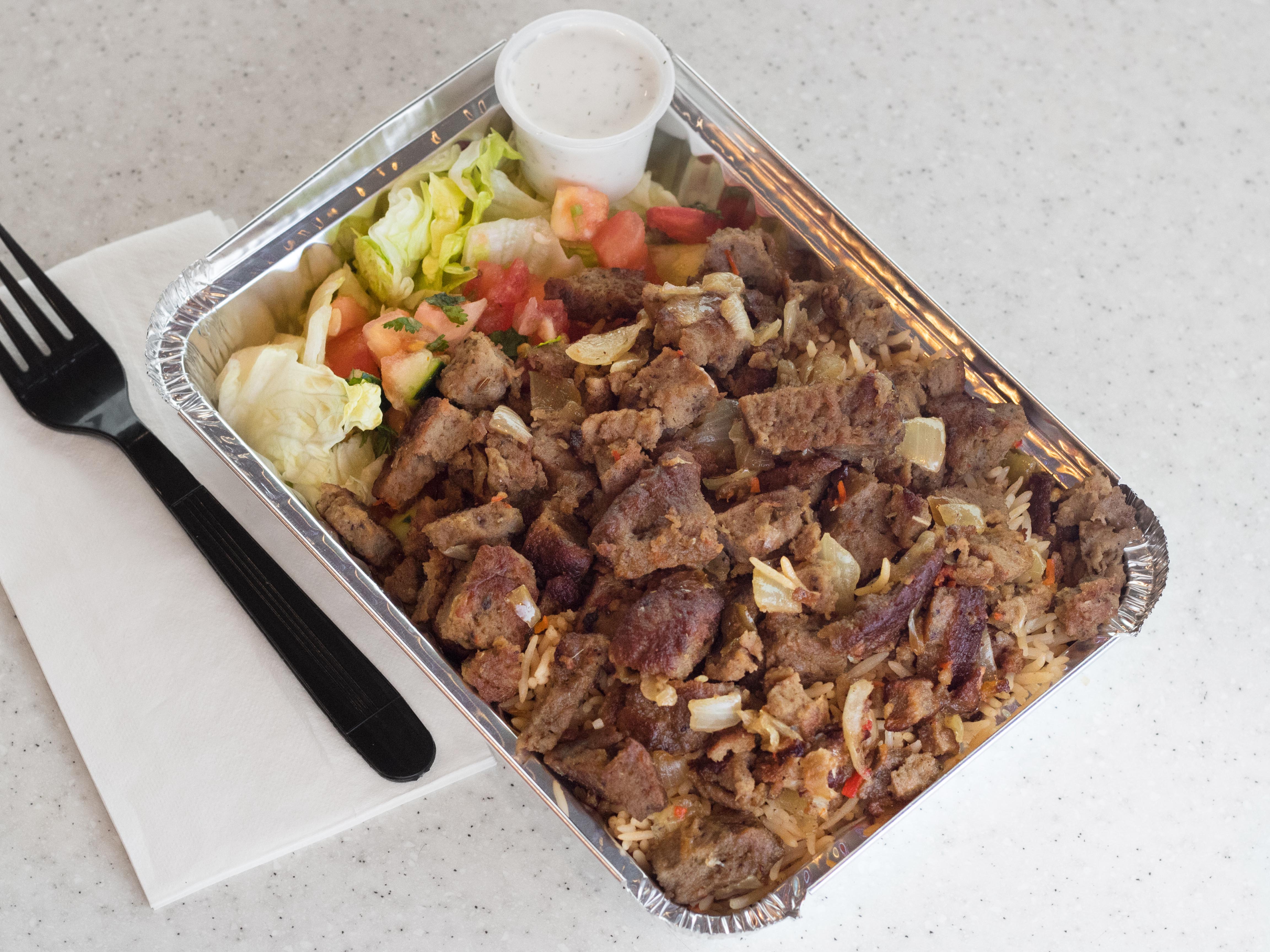 Order Lamb over Rice food online from Shah's Halal Food store, Hicksville on bringmethat.com