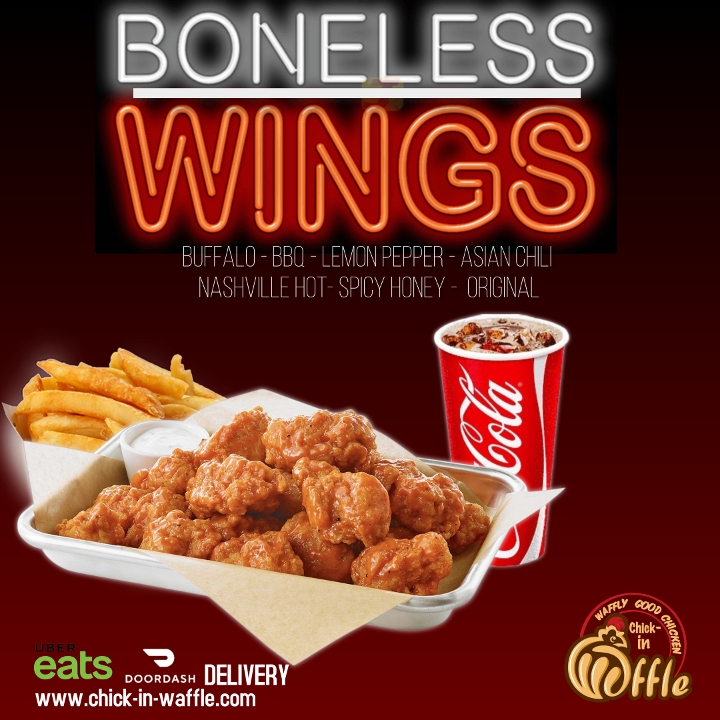 Order Boneless Wing Feast! food online from Chick-In Waffle store, Kansas City on bringmethat.com