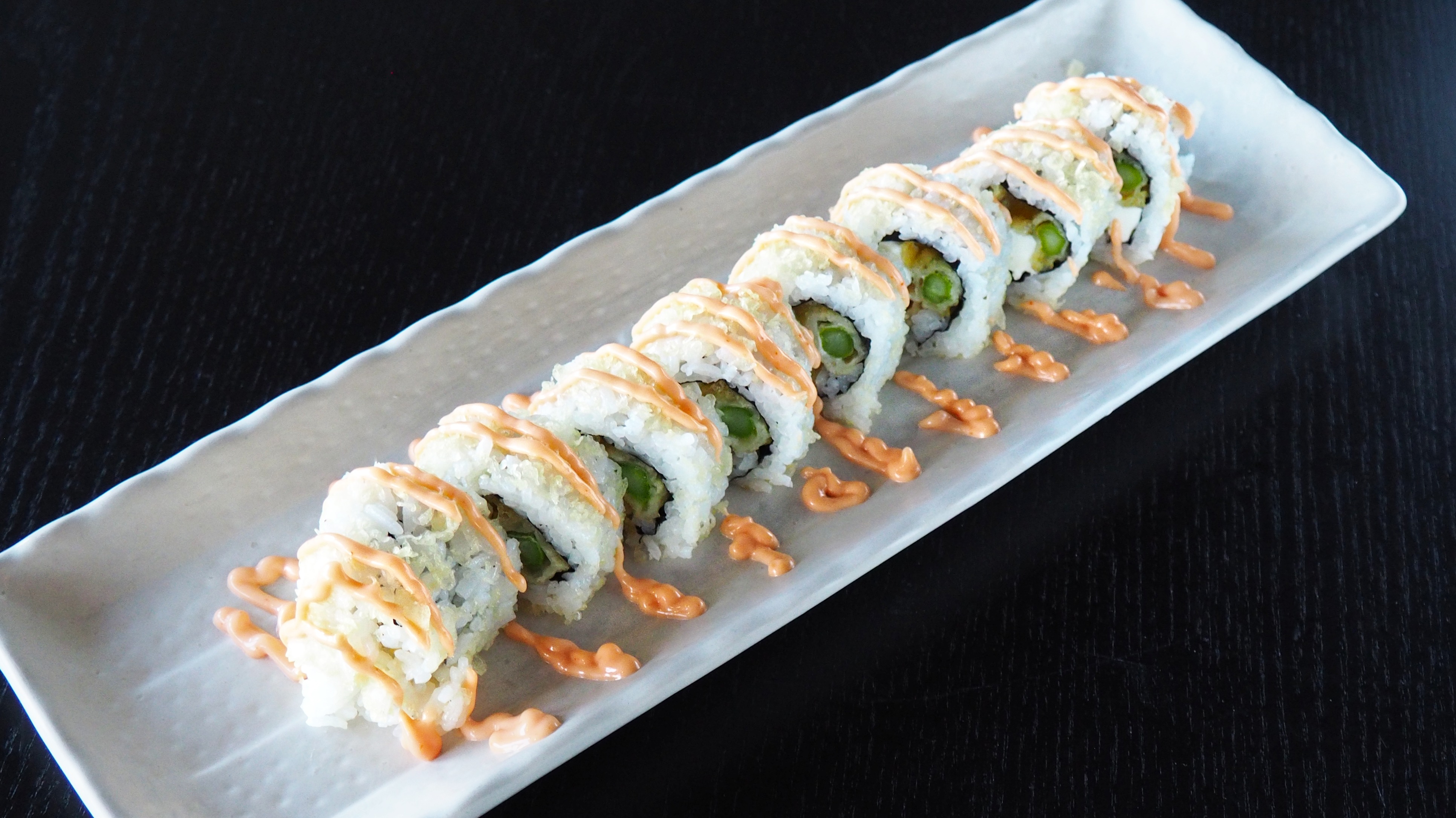 Order Veggie Tempura Roll food online from Sushi Track store, Beaverton on bringmethat.com