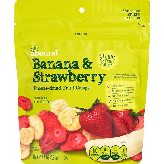 Order Gold Emblem Abound Banana & Strawberry Freeze-Dried Fruit Crisps, 1 OZ food online from Cvs store, ALISO VIEJO on bringmethat.com