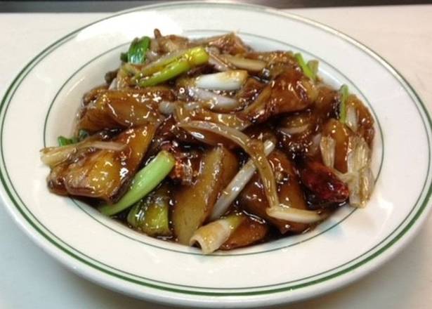 Order V5. Eggplant with Garlic Sauce 鱼香茄子 food online from Jade Restaurant & Lounge store, Seattle on bringmethat.com