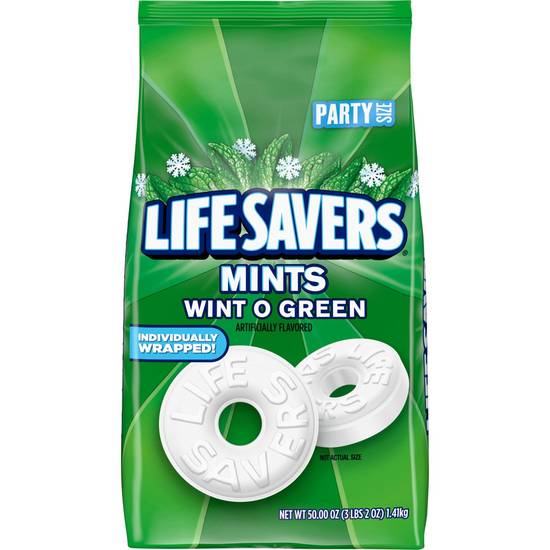 Order LIFE SAVERS Wint-O-Green Breath Mints Hard Candy, Party Size, 50 oz Bag food online from Cvs store, CENTRAL FALLS on bringmethat.com
