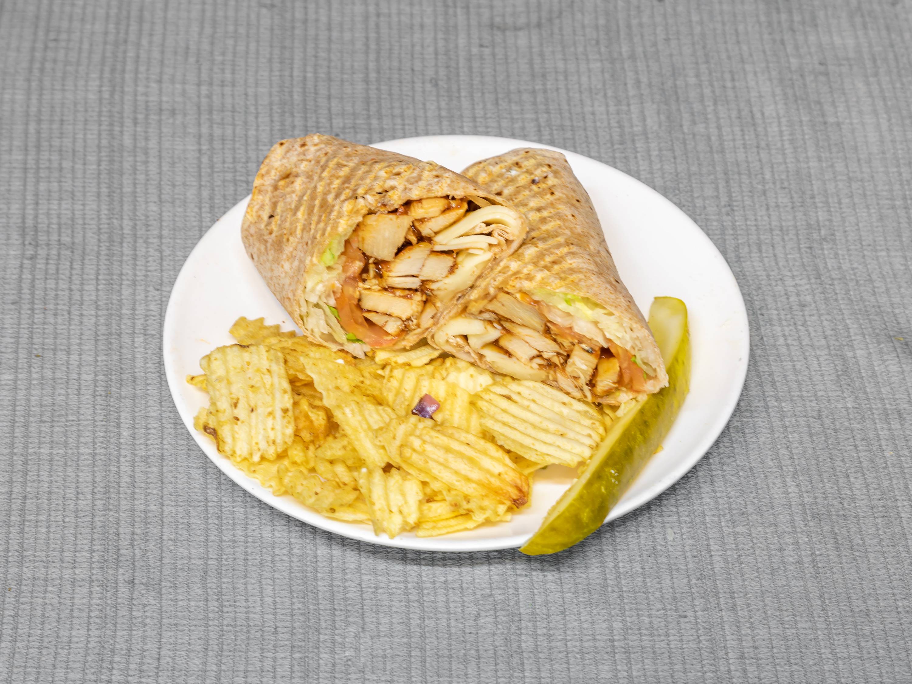 Order 7. BBQ Chicken Wrap food online from Murray Hills Gourmet Deli store, New York on bringmethat.com