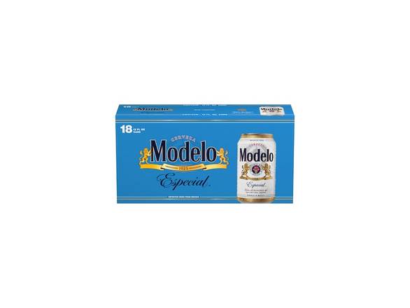 Order Modelo Especial Lager Mexican Beer - 18x 12oz Cans food online from Shar Armanetti Fine Wine & Spirits store, Carpentersville on bringmethat.com