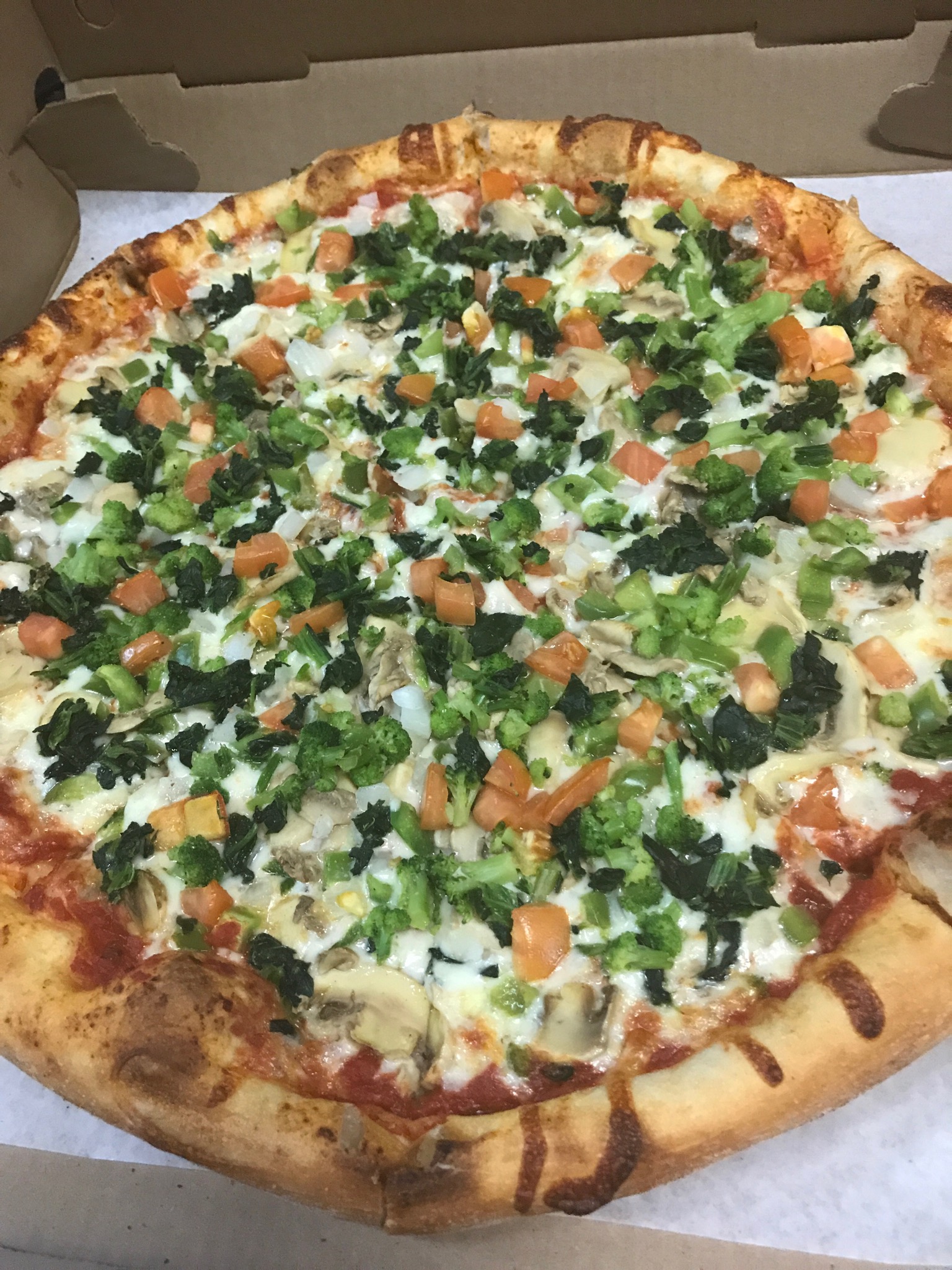 Order Veggie Lovers Pizza food online from Township Line Pizza store, Drexel Hill on bringmethat.com
