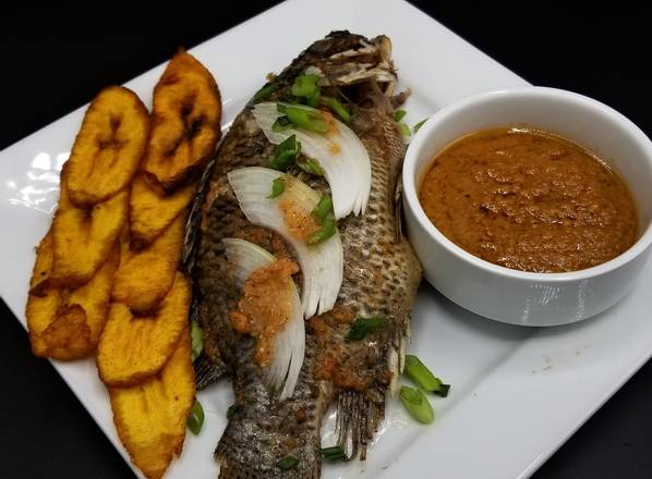 Order Grilled Fish and Dodo (Plantains) food online from Trices Cafe and Lounge store, Leon Valley on bringmethat.com