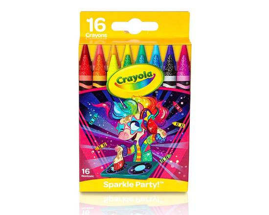 Order Crayola Sparkle Party Crayons (16 Count) food online from Temple Beauty Supply store, South Gate on bringmethat.com