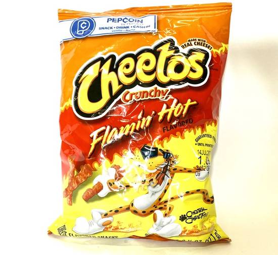 Order CHEETOS CRUNCHY FLAMIN' HOT food online from TKB Bakery & Deli store, Indio on bringmethat.com