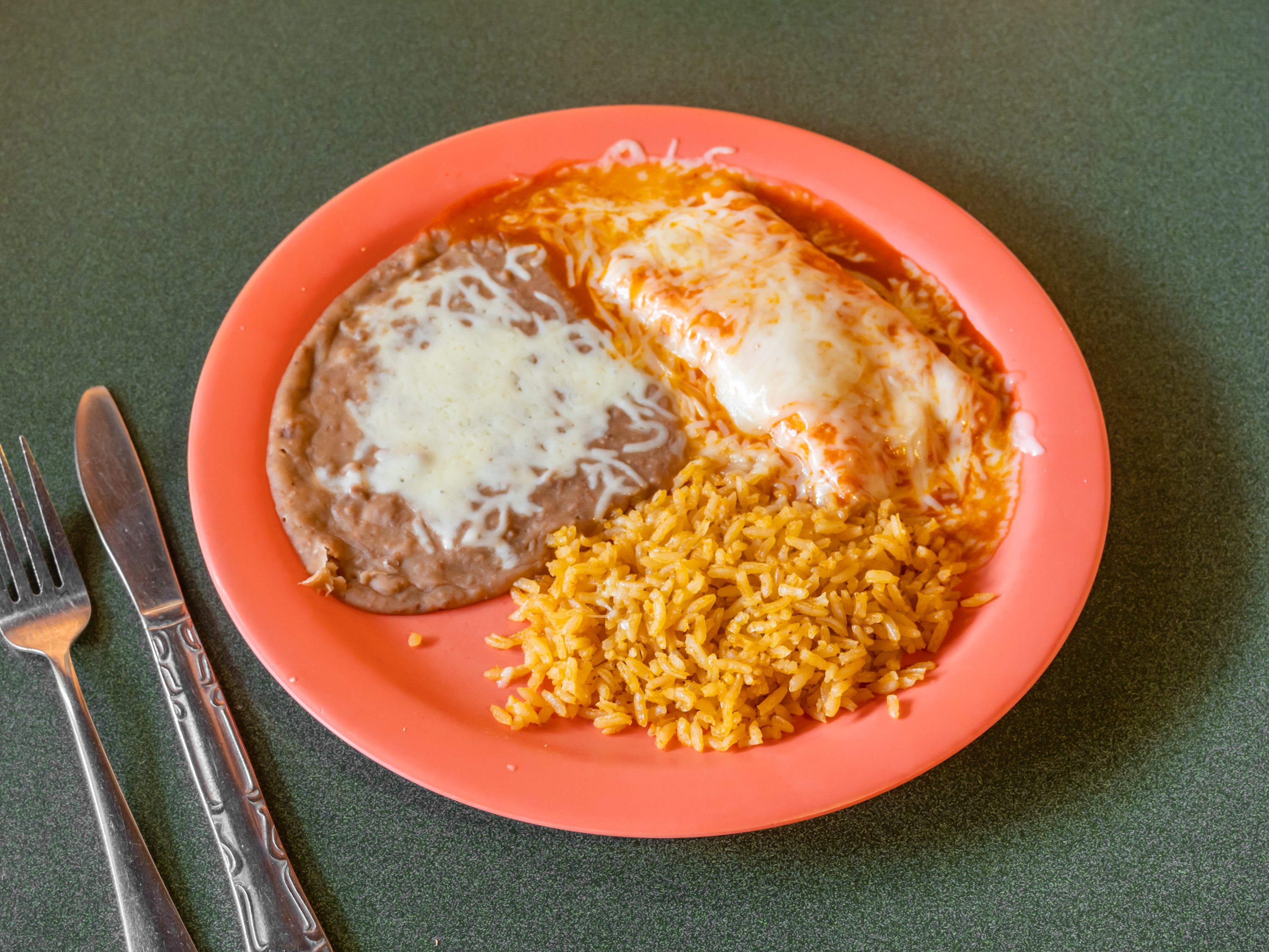 Order Enchilada Plate 1 Special Meal food online from Taqueria Alonzo store, Albany on bringmethat.com