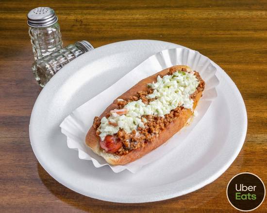 Order Slaw Dog food online from Donya’s Kitchen store, College Park on bringmethat.com