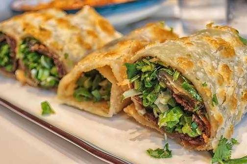 Order 牛肉卷饼 / Beef Roll Pancake food online from 1919 Noodle Express store, Monterey Park on bringmethat.com