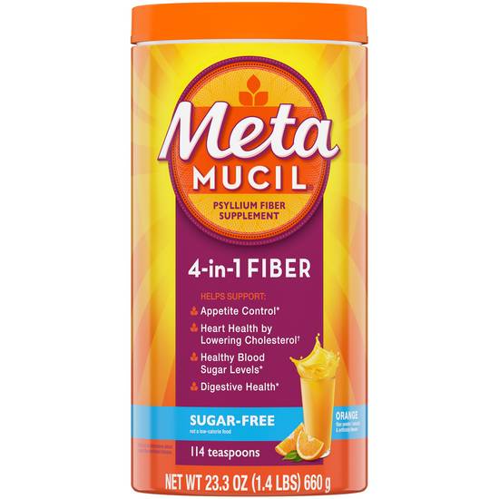 Order Metamucil Daily Fiber Supplement Sugar Free Orange (23.3 oz) food online from Rite Aid store, EAST AURORA on bringmethat.com