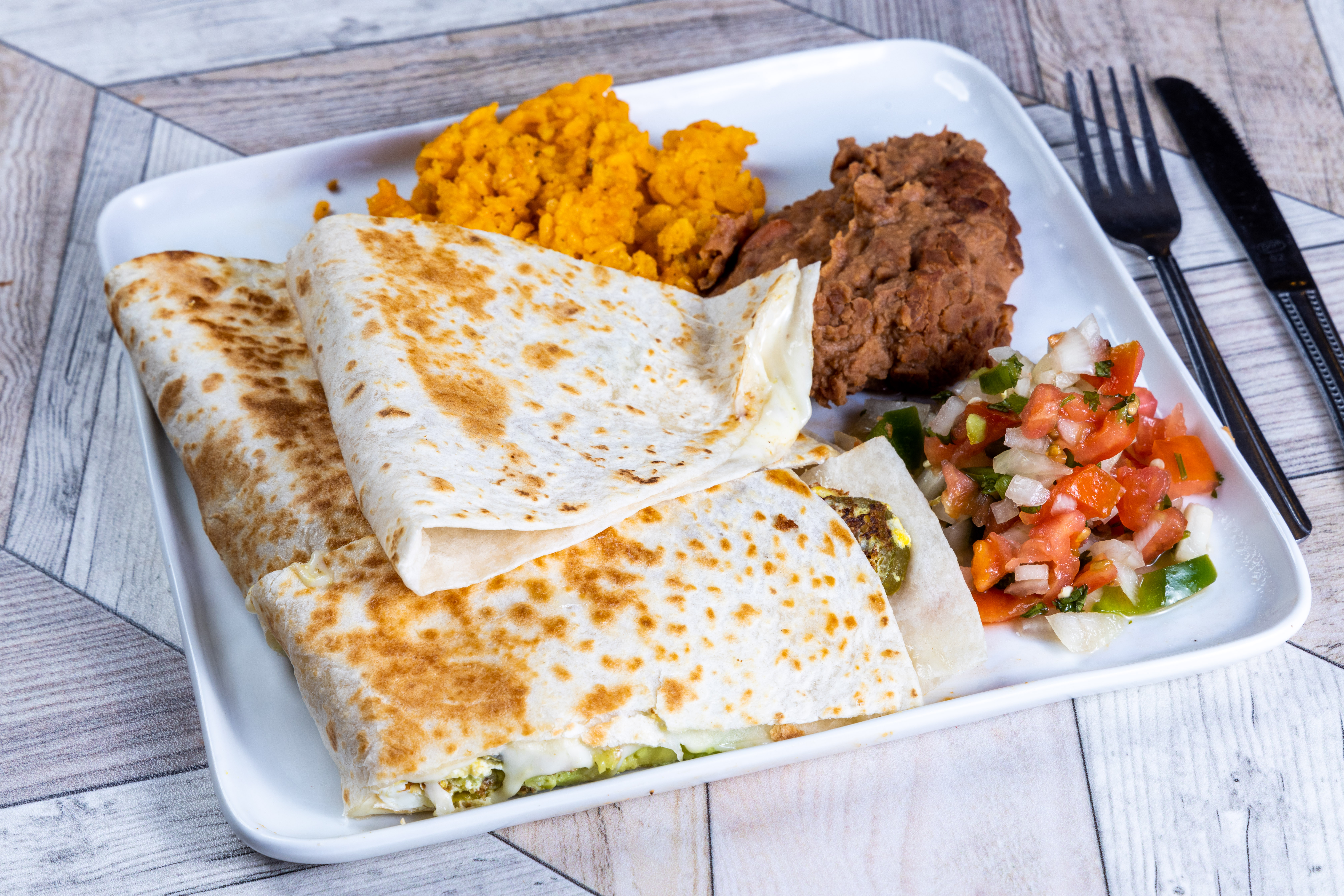 Order Breakfast Quesadilla food online from Top View Restaurant store, Chicago on bringmethat.com