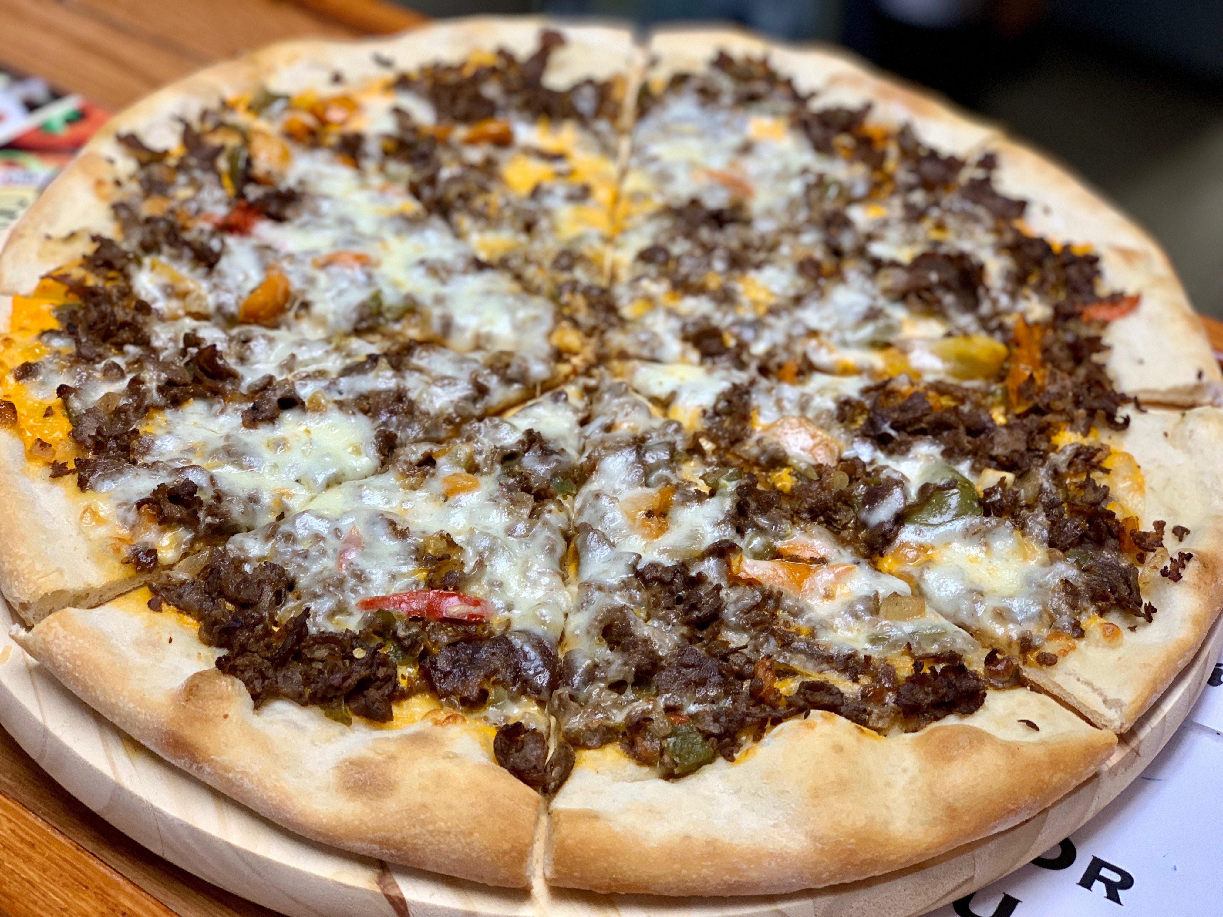 Order Philly Cheese Steak Gourmet Pizza food online from Beni's Pizza & Deli store, Bristol on bringmethat.com