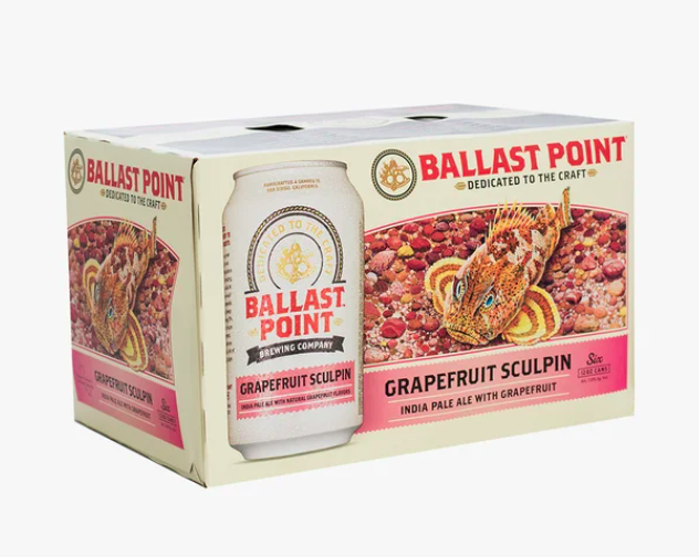 Order Ballast Point Grapefruit Sculpin IPA 6 Pack food online from Terners Liquor store, Los Angeles on bringmethat.com