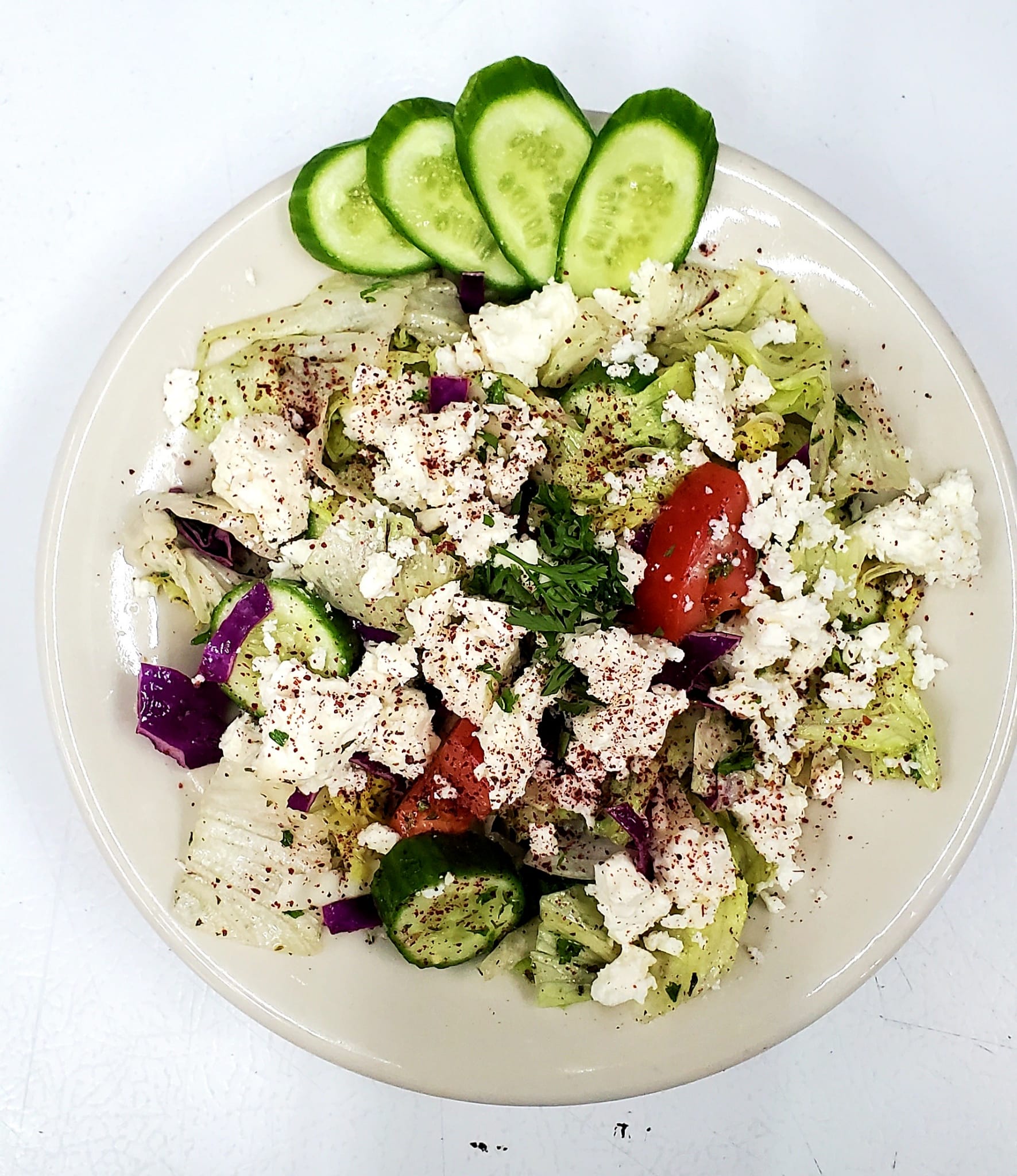 Order Greek Salad food online from Shish Kabob store, Miamisburg on bringmethat.com