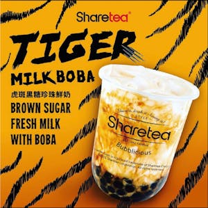 Order Brown Sugar Fresh Milk With Pearl food online from Sharetea Lake Oswego store, Lake Grove on bringmethat.com