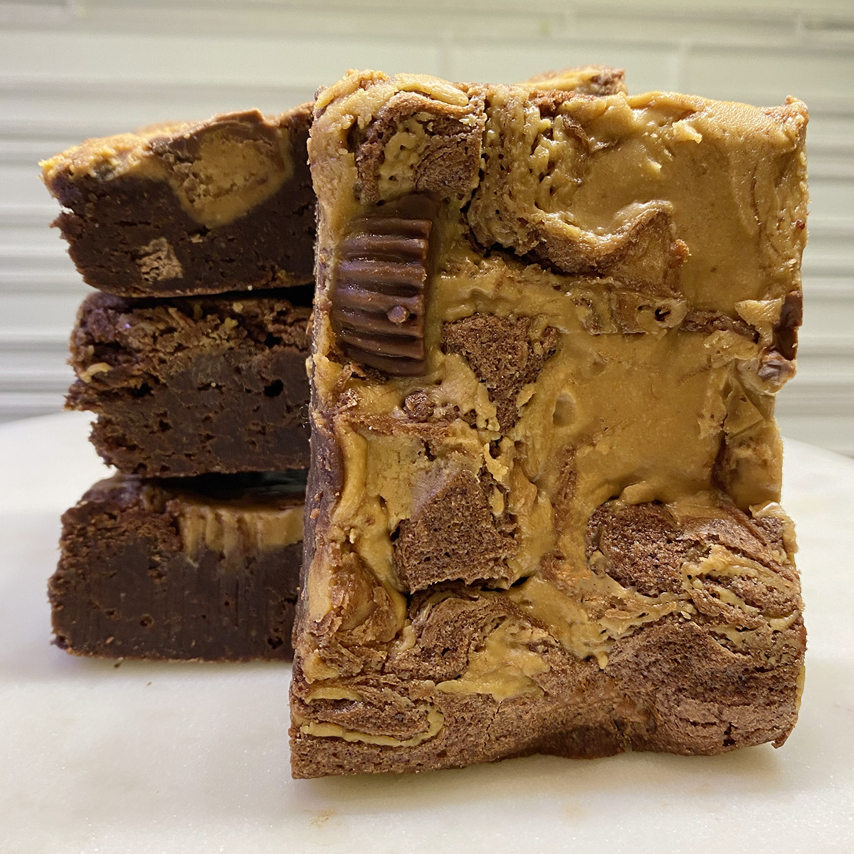 Order Two Giant Peanut Butter Swirl Brownies food online from Dave Sugar Rush store, Buffalo on bringmethat.com