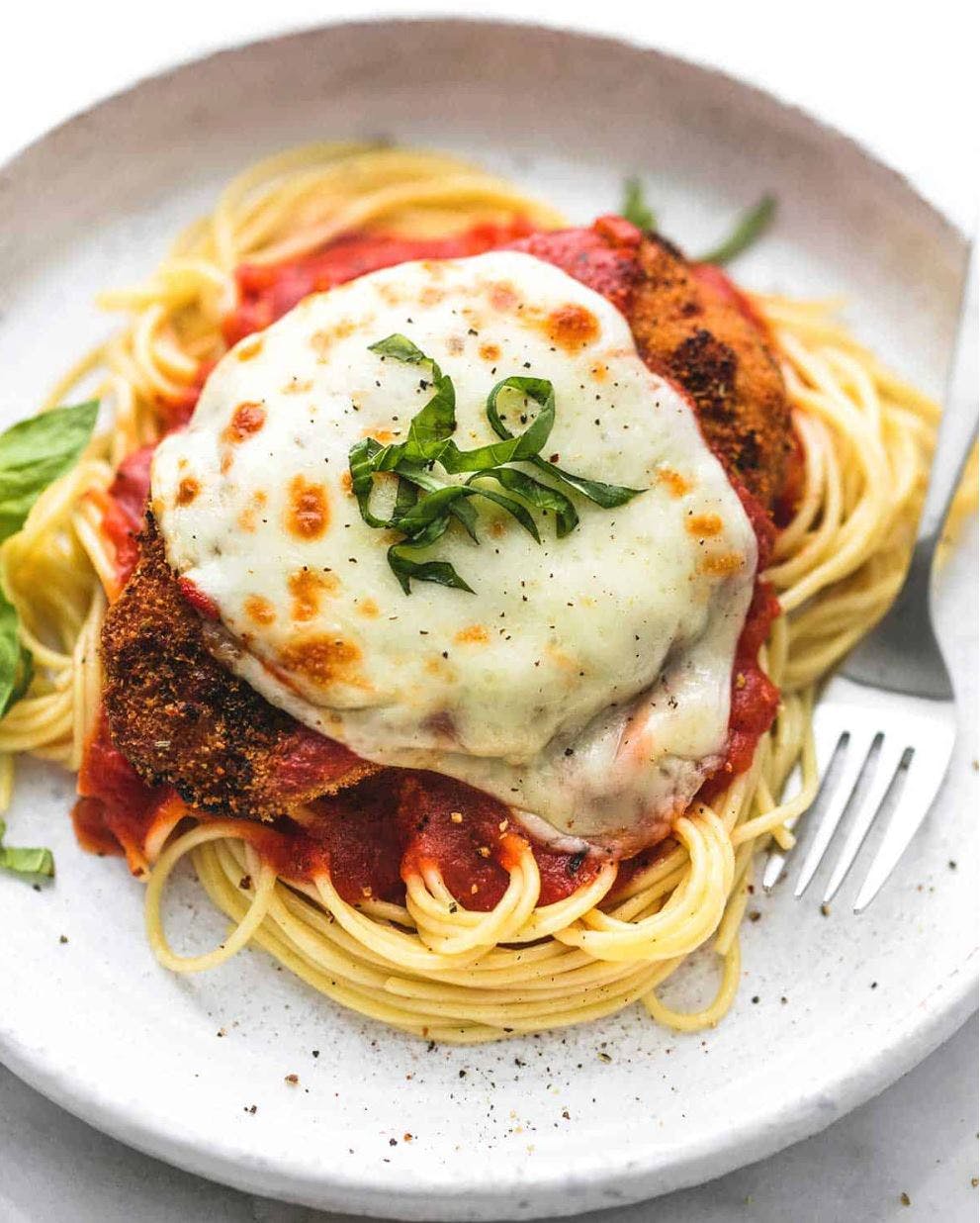 Order Chicken Parmigiana - Entree food online from Lunetta pizza store, New York on bringmethat.com