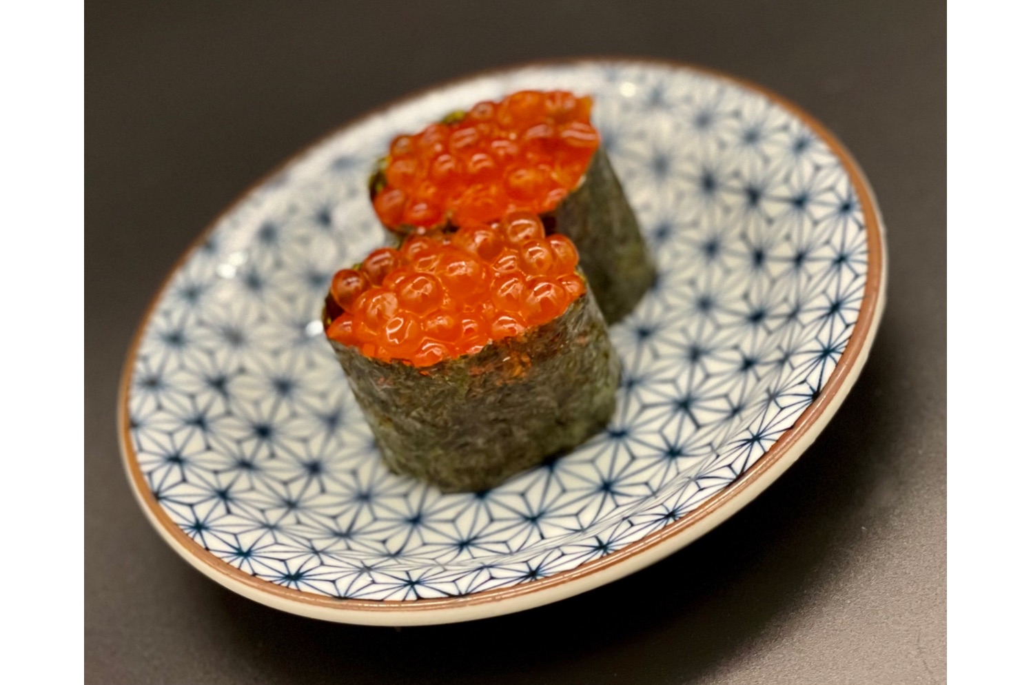 Order 2 Pieces Ikura Nigiri food online from Eat Sushi store, San Francisco on bringmethat.com